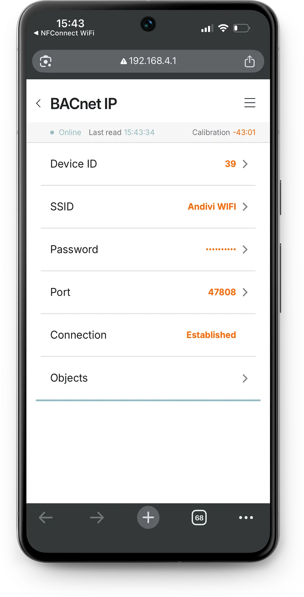 BACnet senzorji - BACnet IP komunikacija