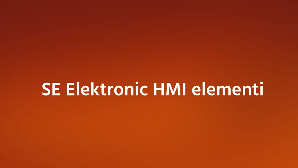 SE Elektronic HMI elementi