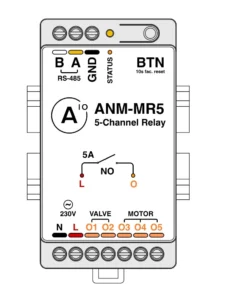 Alledio OEM 5-Channel Modbus Relay Extender - Sketch Andivi