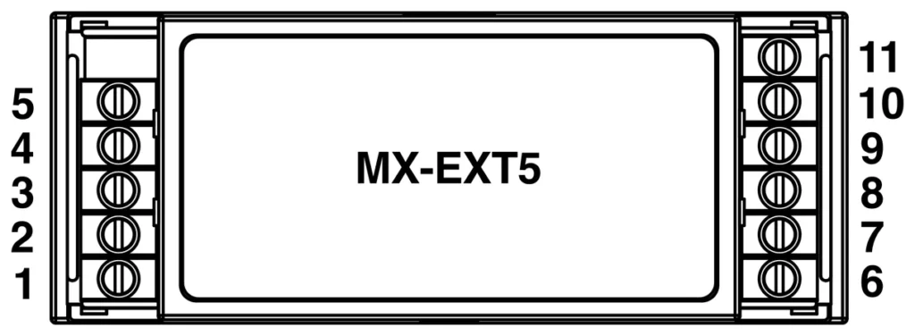 Alledio MX-EXT5 razpored sponk