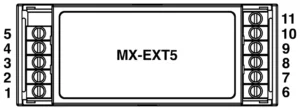 Alledio MX-EXT5 razpored sponk